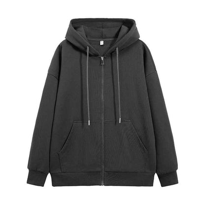 Simple Hoodie For Men And Women Dark Gray MuddyStock