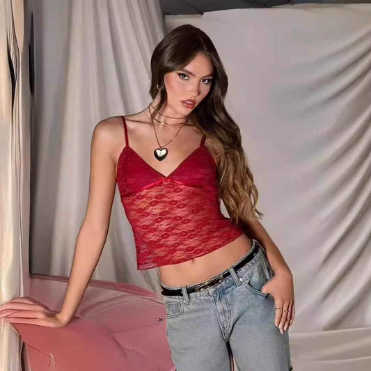 Summer New V-neck Strap Chest Bow MuddyStock