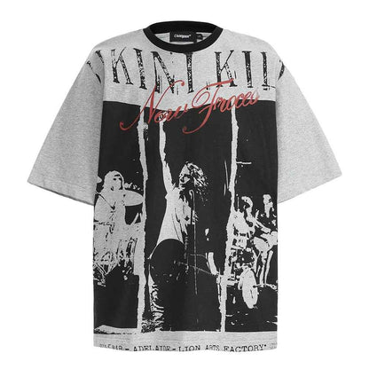 Printed Short Sleeve T-Shirt For Men | MuddyStock Originals Gray MuddyStock