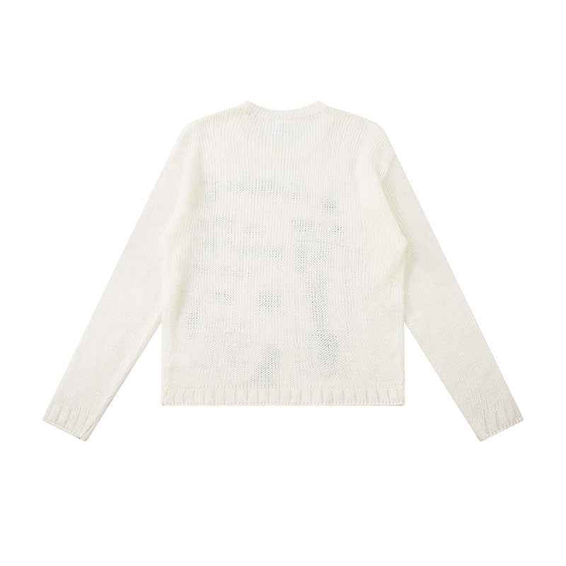 Autumn and Winter Graffiti Sweater Lazy Round Neck Long Sleeve Knitwear Top for Men and Women eprolo