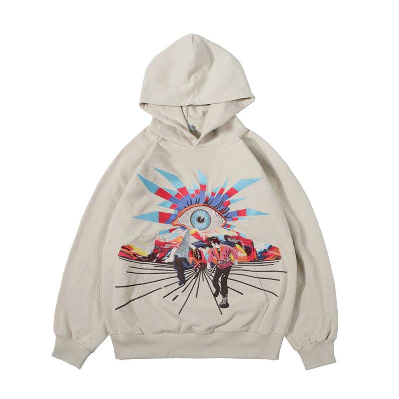 Men's Embroidered Hoodie Loose Fit | MuddyStock Originals Khaki MuddyStock