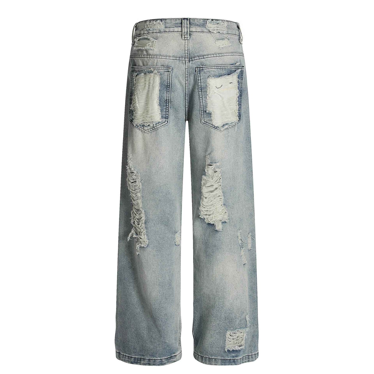 Distressed Wide Leg Jeans For Men | MuddyStock Originals