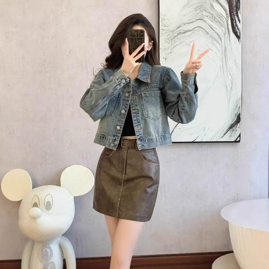 Denim Short Loose Casual Jacket For Women | MuddyStock Originals