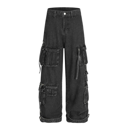 Multi pocket denim workwear pants for men and women | MuddyStock Originals Black