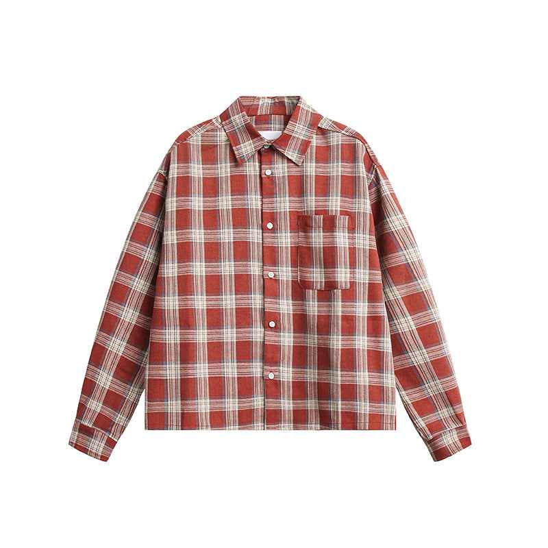 Checkered long sleeved shirt for men | MuddyStock Originals Red