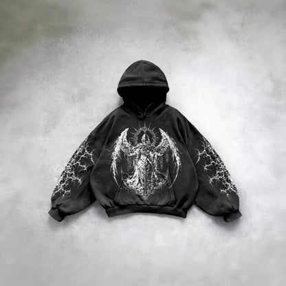 Hooded sweatshirt for boys cool and versatile commuter top Black 50 eprolo