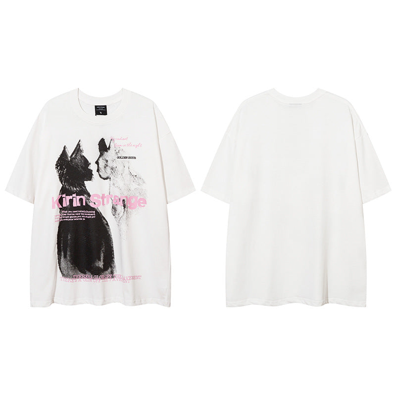 Face to face cat loose T-shirt for women | MuddyStock Originals MuddyStock