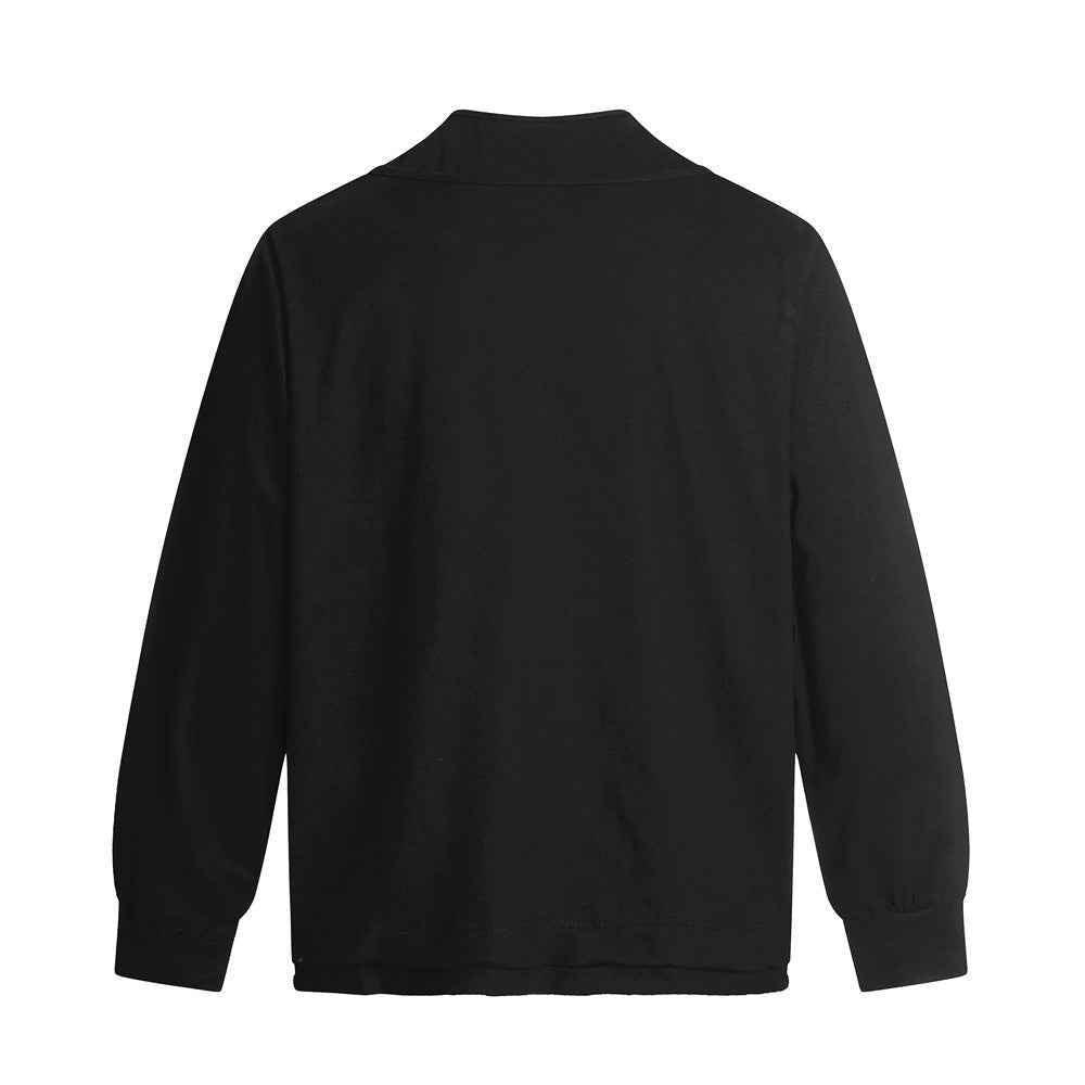 Abstract fuzzy printed fake two piece long sleeved T-shirt for men | MuddyStock Originals