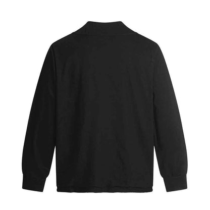 Abstract fuzzy printed fake two piece long sleeved T-shirt for men | MuddyStock Originals