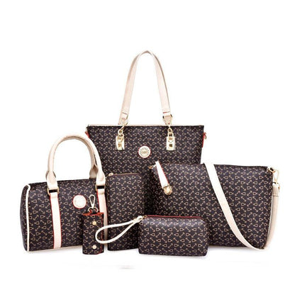 Fish bone patterned six piece bag set | MuddyStock Originals