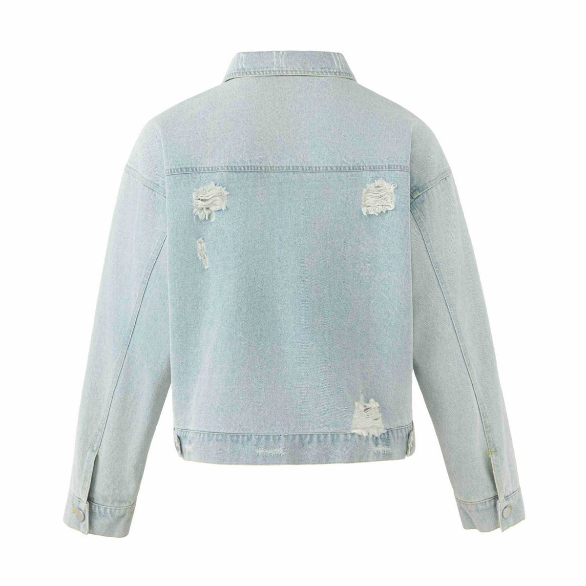 Insert Ripped Loose Denim Jacket for Men | MuddyStock Originals