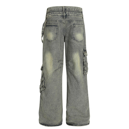 Retro design heavy-duty multi pocket denim work pants for women | MuddyStock Originals