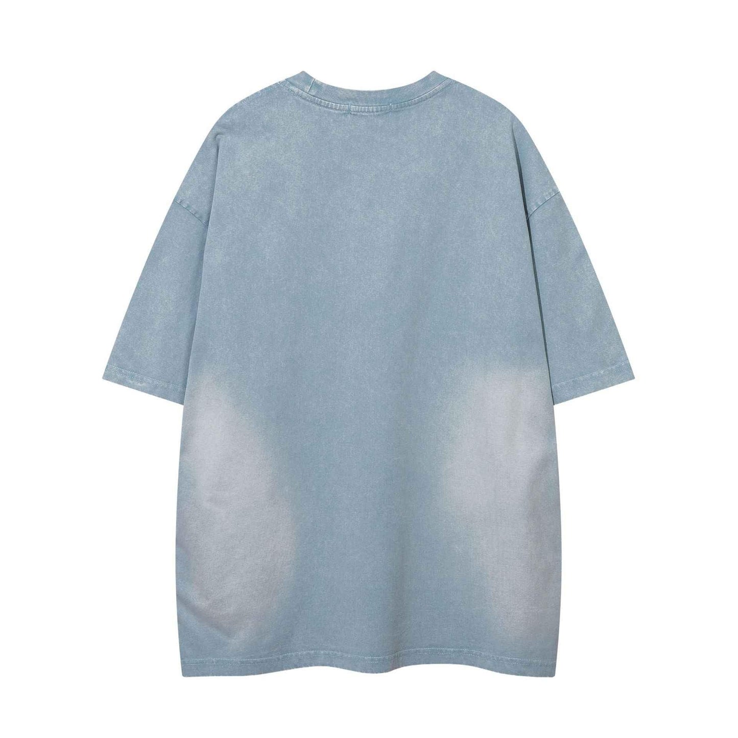 Color-contrasting Pattern Printed Short Sleeved T-shirt For Men And Women null