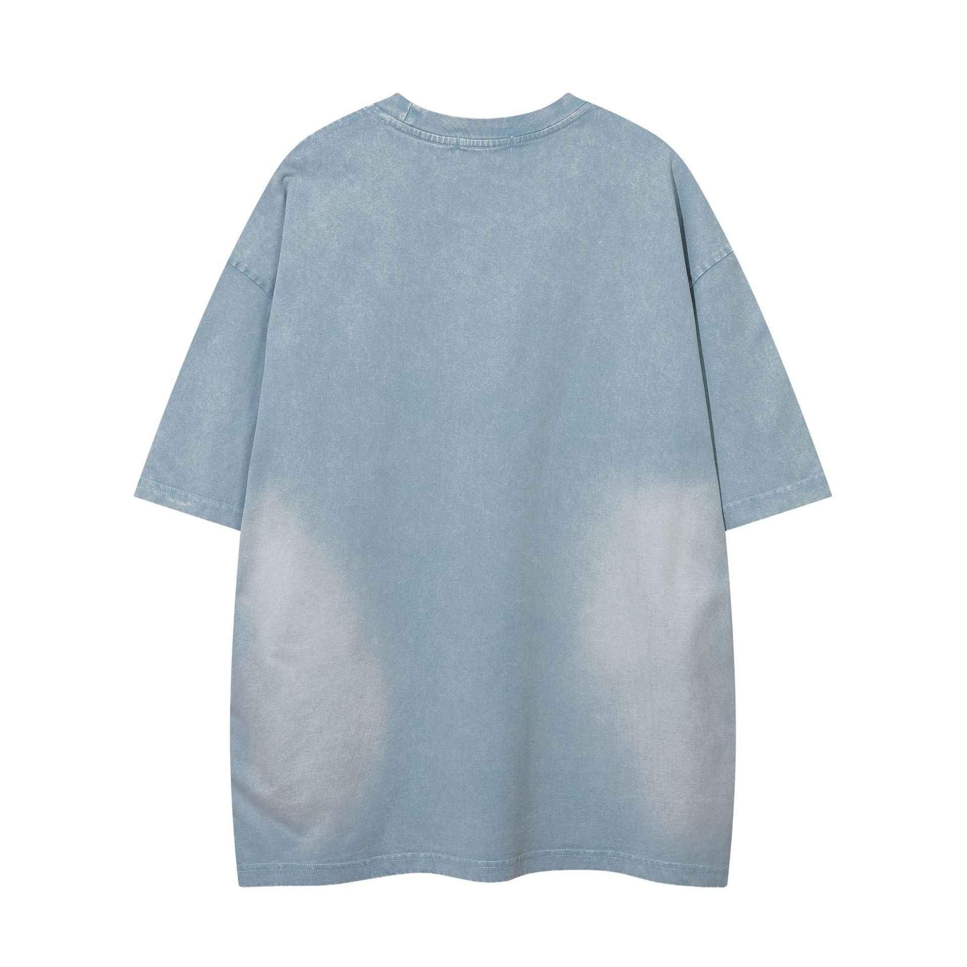 Color-contrasting Pattern Printed Short Sleeved T-shirt For Men And Women null