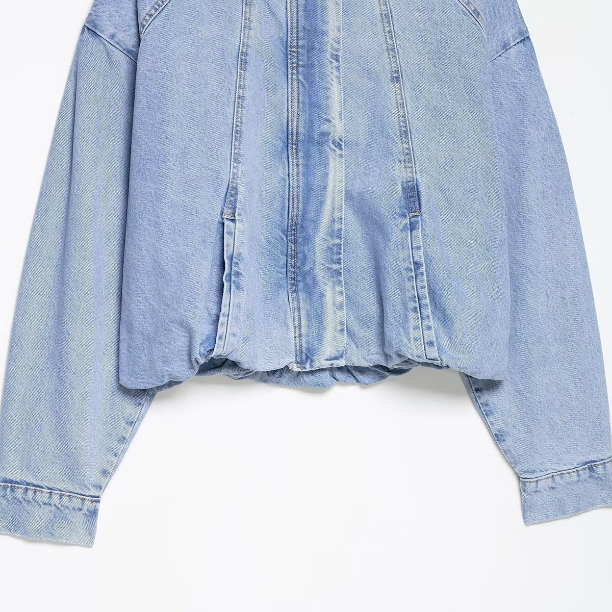 European And American-style Stand-collar Denim Bomber Jacket For Women All Products