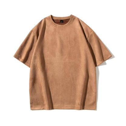 American Retro Short Sleeve T-shirt For Men And Women Sand Brown MuddyStock