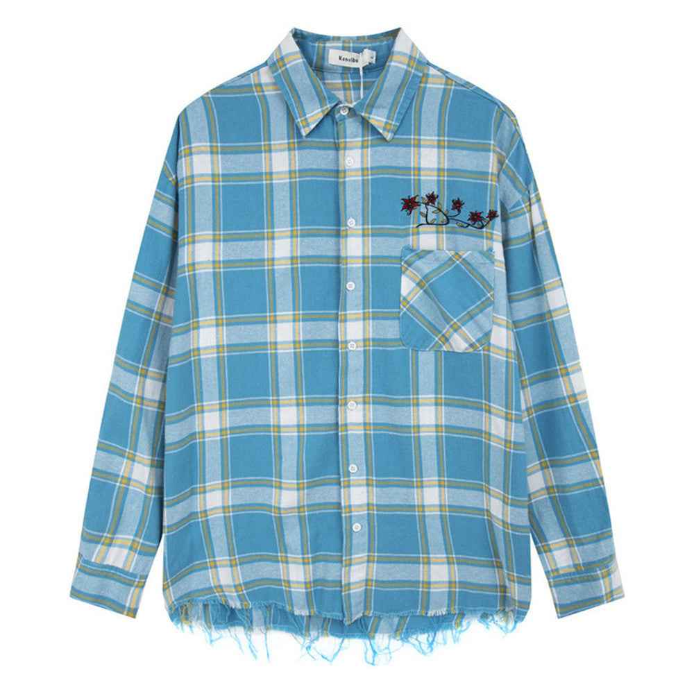 American Retro Plaid Shirt For Women MuddyStock