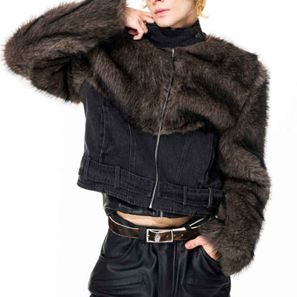 Distressed Straight Shoulder Short Jacket For Men Black All Products