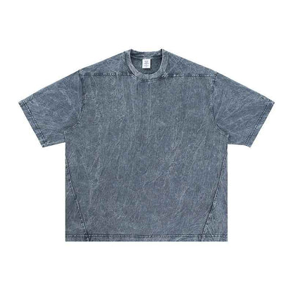 Pleated Texture Short Sleeve Men's T-shirt null