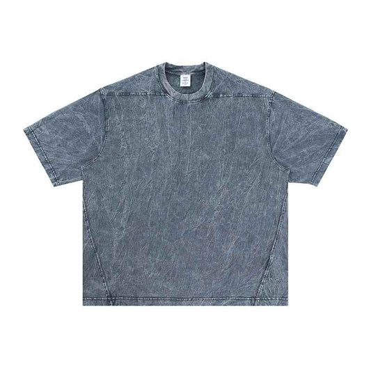 Pleated Texture Short Sleeve Men's T-shirt null