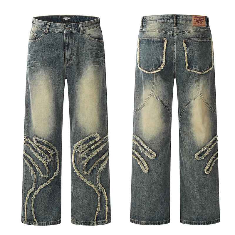 American Men's Straight Retro Jeans MuddyStock