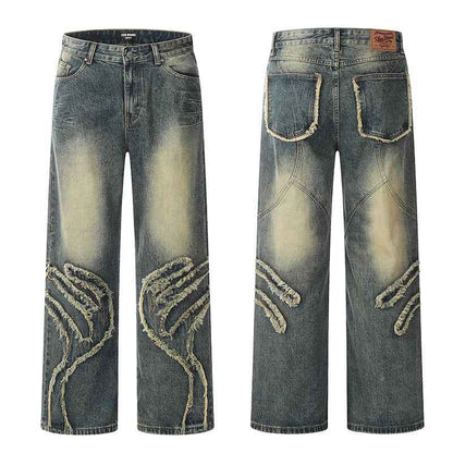 American Men's Straight Retro Jeans MuddyStock