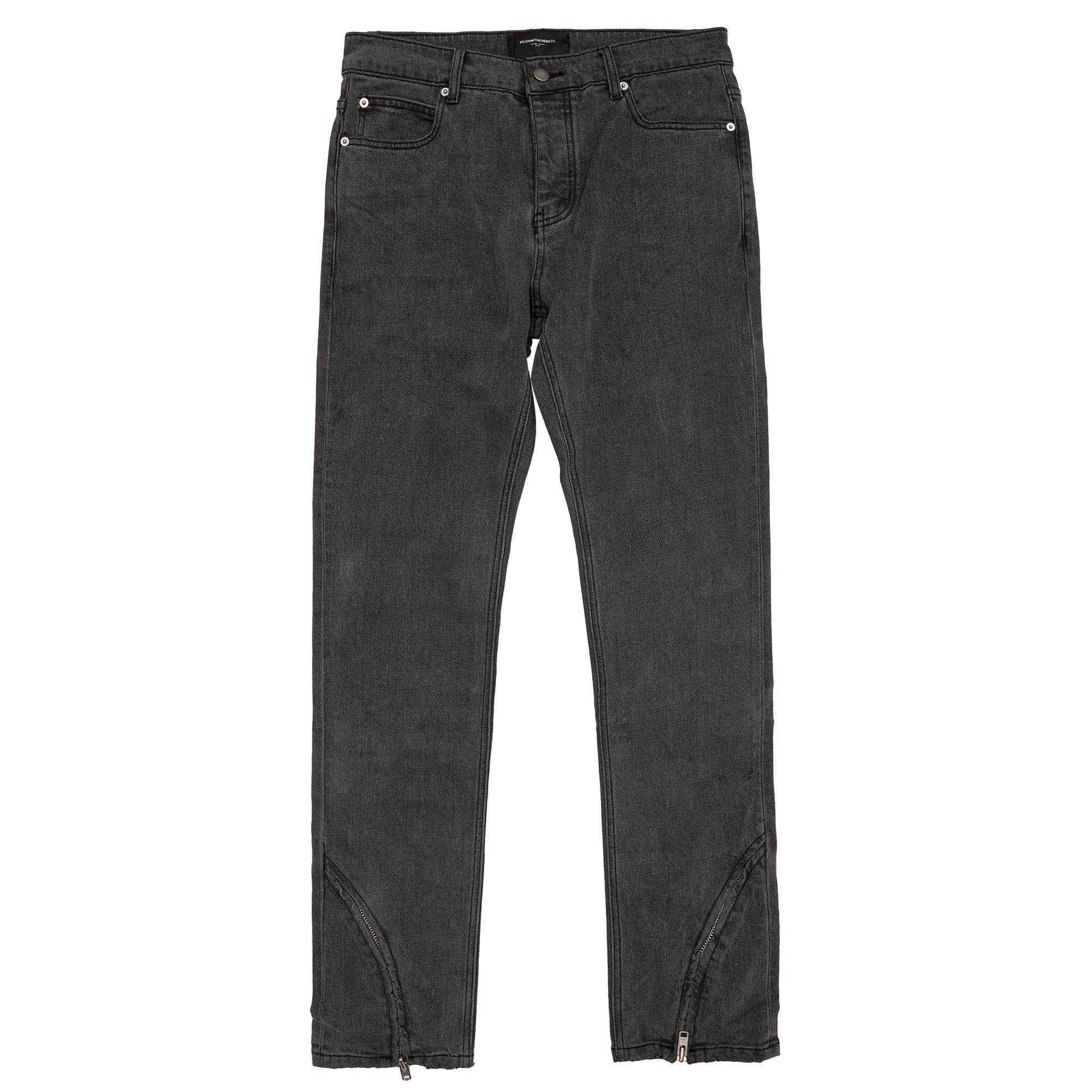 Men's Casual Low Waist Jeans Black MuddyStock