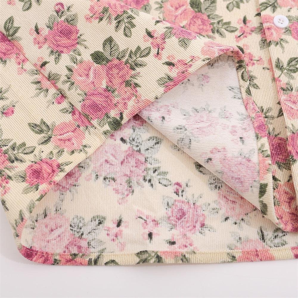Floral Print Long Sleeve Shirt For Women All Products