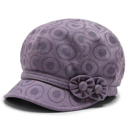 Hat Women's Summer Thin Korean Style Versatile Trendy Sun Hat Double Circle Purple Adjustable MuddyStock