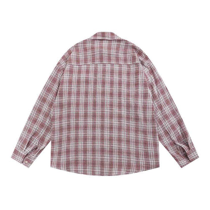 Plaid Long Sleeve Women's European And American Loose Casual Shirt null