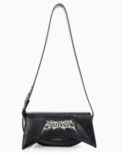Y2K Thorn Retro Underarm Shoulder Bag For Women Black