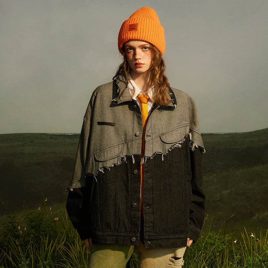 Lapel Denim Jacket For Women MuddyStock