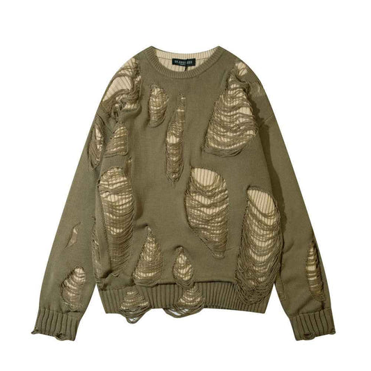 Relaxed Slouchy Round Neck Long Sleeve Sweater For Men And Women null