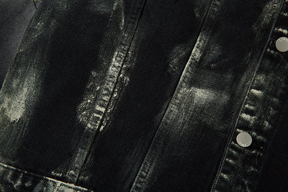 Men's Trendy Punk Contrast Color Gradient Irregular Stitching Jacket