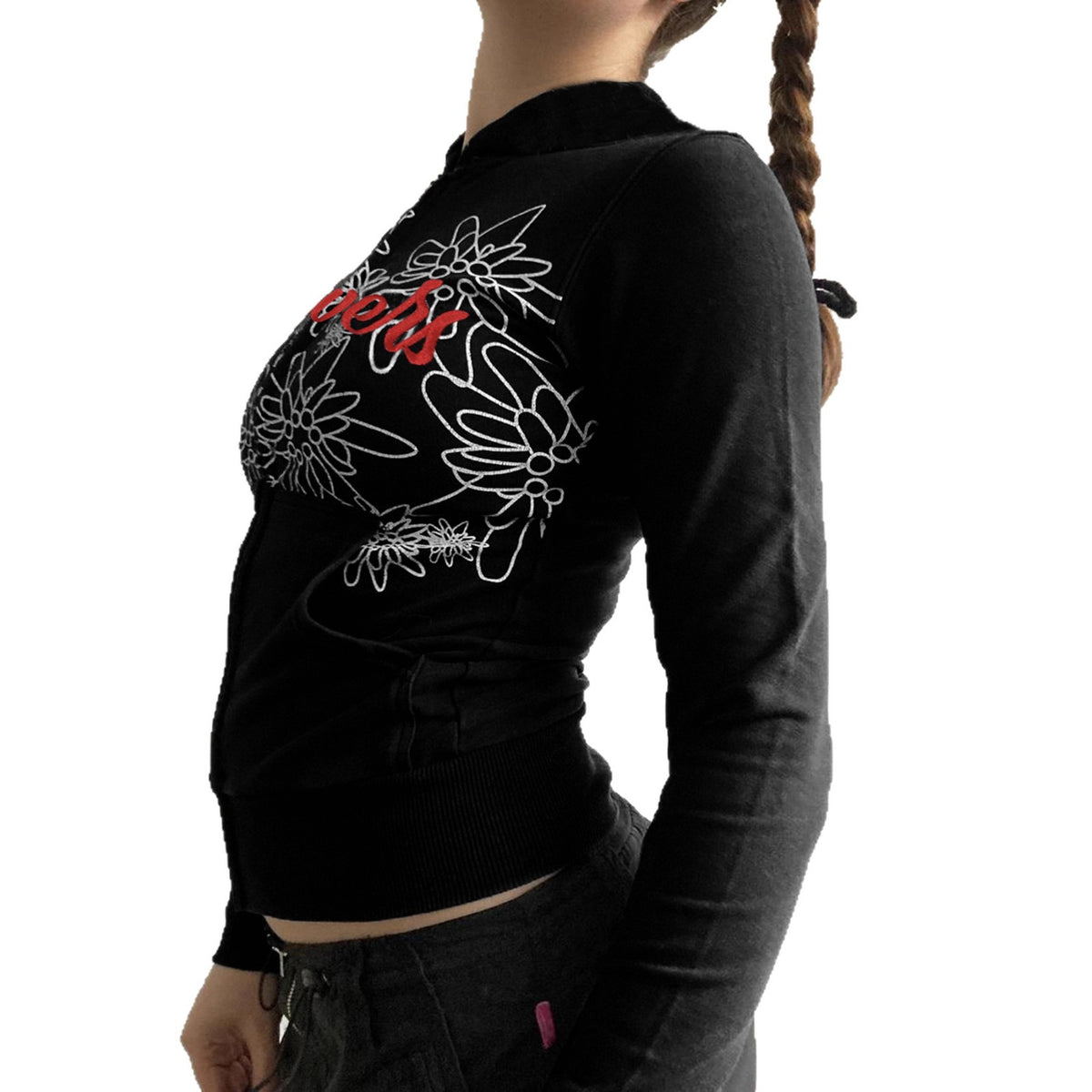 American Retro Street-Style Graffiti Letter Print Hoodie All Products