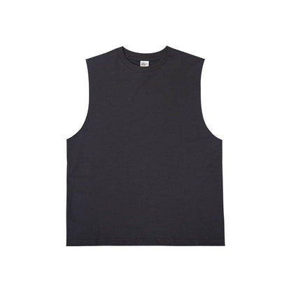 Round Neck Loose Tank For Men Carbon Gray MuddyStock