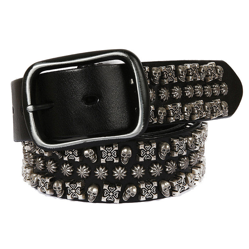 Hip-hop All-match Knight Belt Black