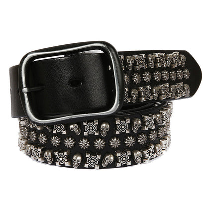 Hip-hop All-match Knight Belt Black