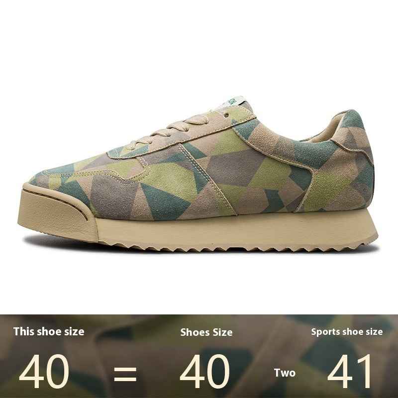 Handmade German Style Men's Casual Shoes Camouflage null