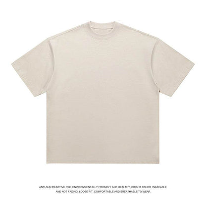 T-shirt Men's Loose Solid Color Bottoming Shirt Apricot MuddyStock
