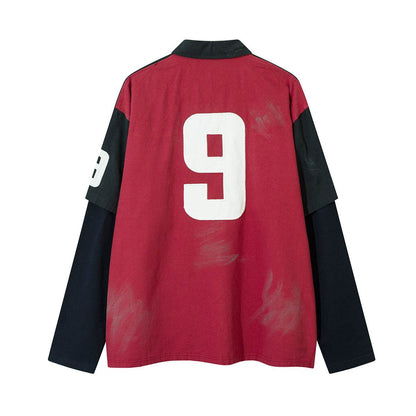 Fake two embroidered polo collar Jersey For Men And Women | MuddyStock Originals MuddyStock