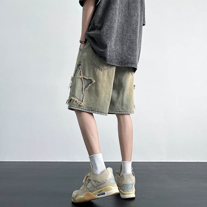 Men's Fashion All-match Straight Fifth Pants MuddyStock