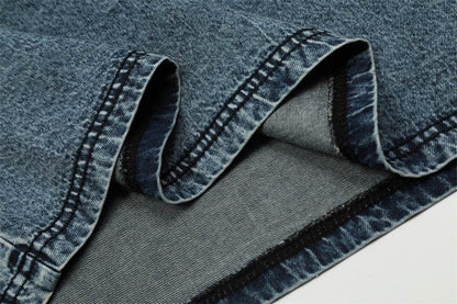 Fashion Patch Cat Beard Denim Coat For Men And Women MuddyStock