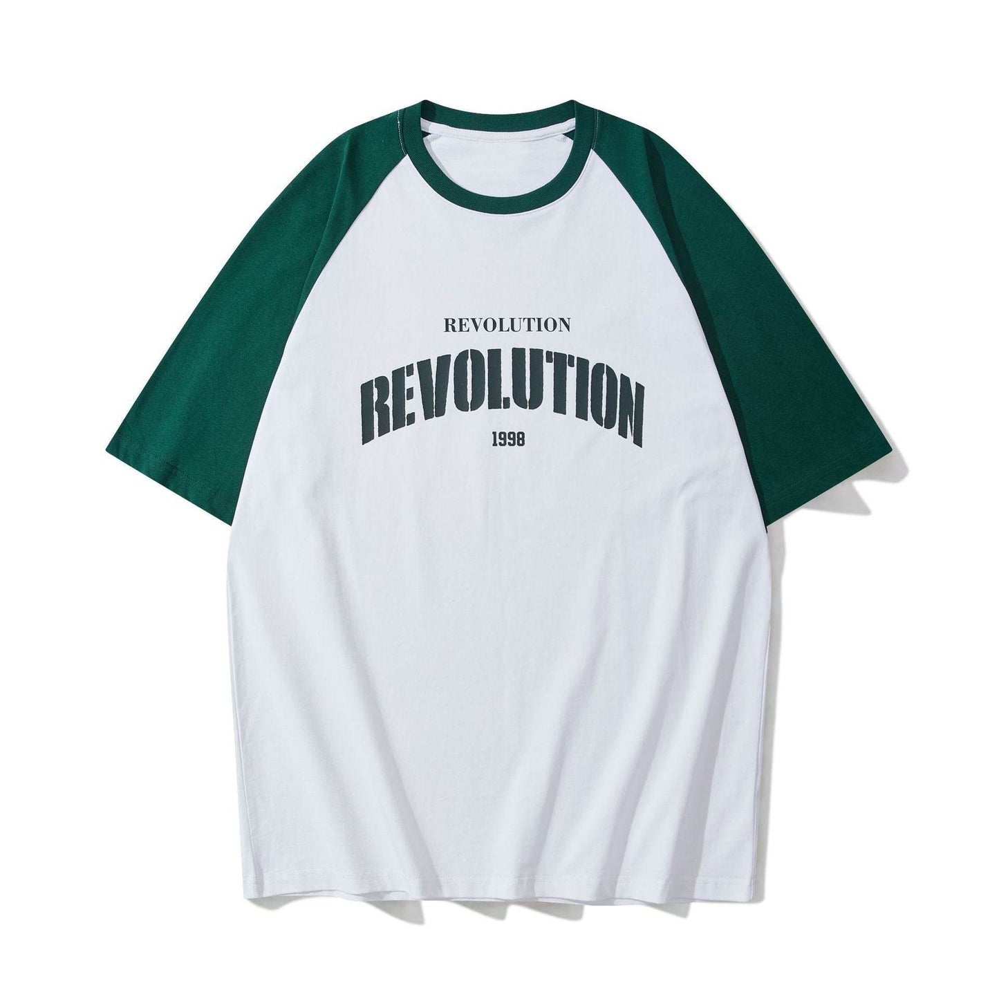 Men's Loose All-matching T -shirt Green MuddyStock