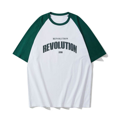 Men's Loose All-matching T -shirt Green MuddyStock