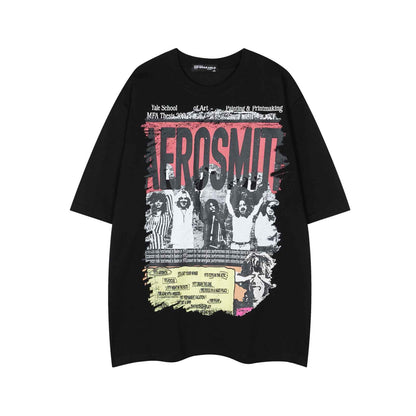 Retro Portrait Letter Print Short Sleeve T-Shirt For Men And Women | MuddyStock Originals MuddyStock