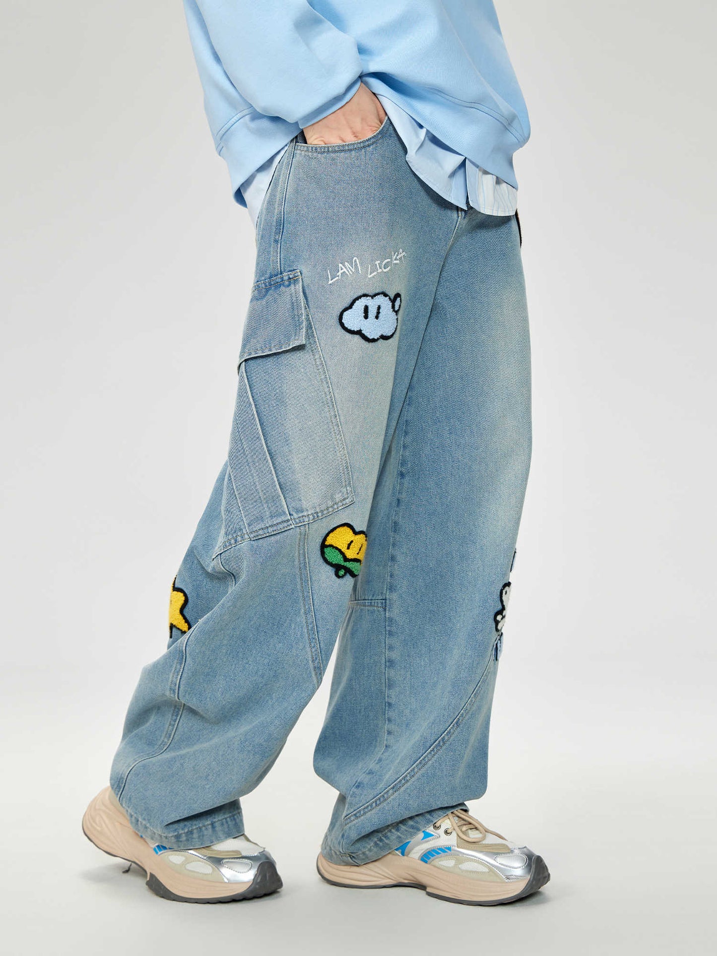 Puppy American-style Cargo Jeans For Men