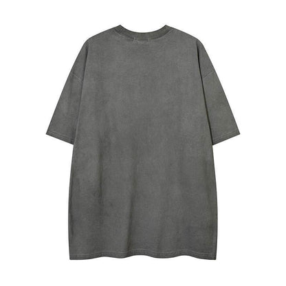 Retro Short-sleeved T-shirt With Necklace For Men and Women MuddyStock