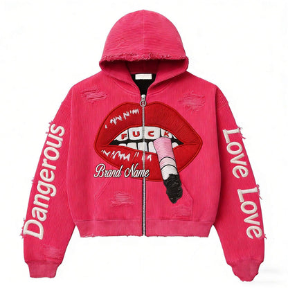 Bold Style Hoodie For Women Pink