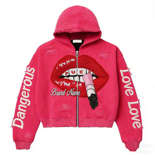 Bold Style Hoodie For Women Pink